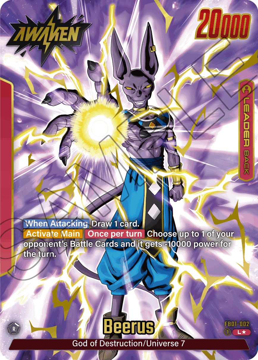Beerus (FB01-002) (Alternate Art) [Awakened Pulse] | Devastation Store