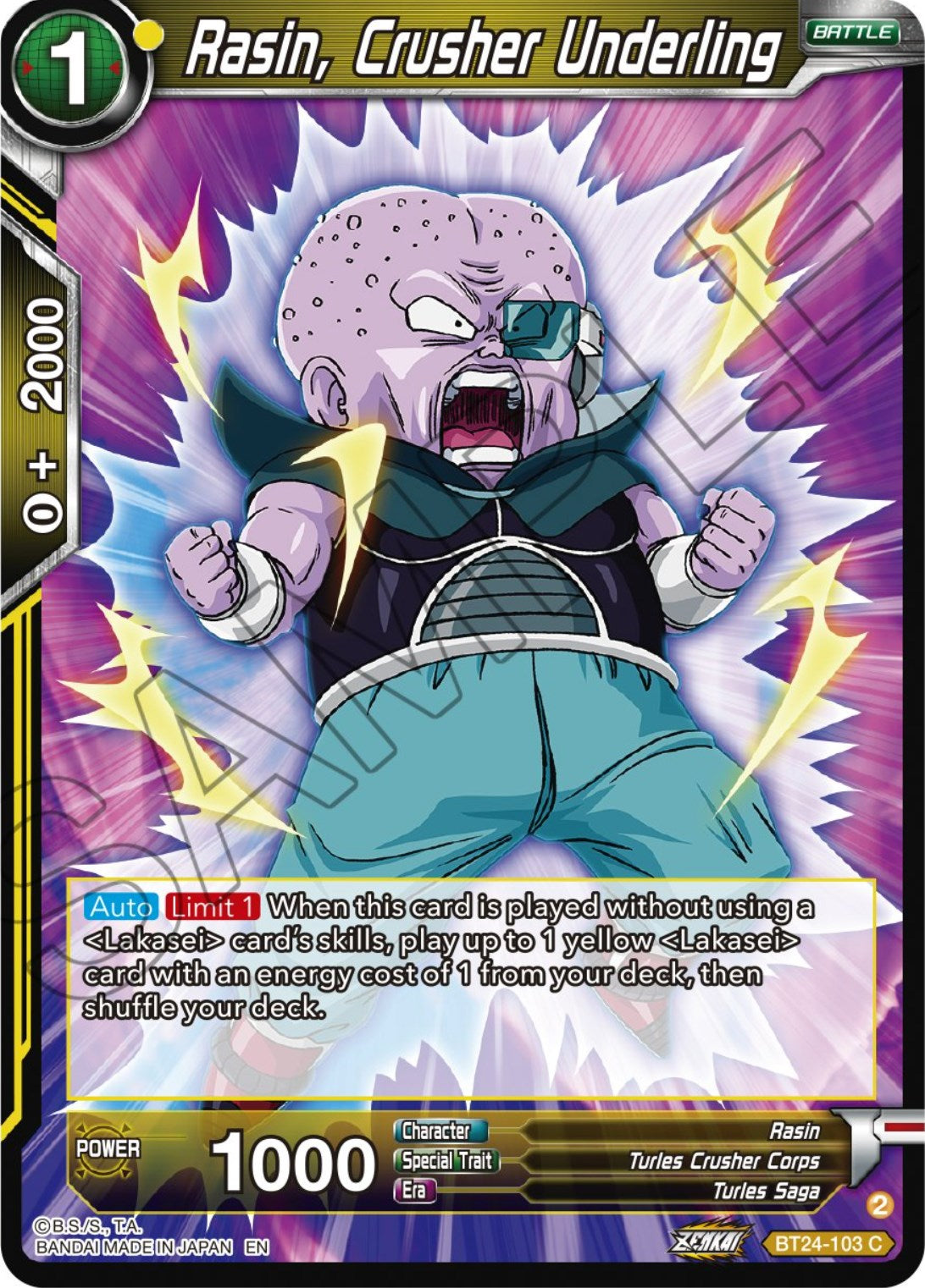 Rasin, Crusher Underling (BT24-103) [Beyond Generations] | Devastation Store