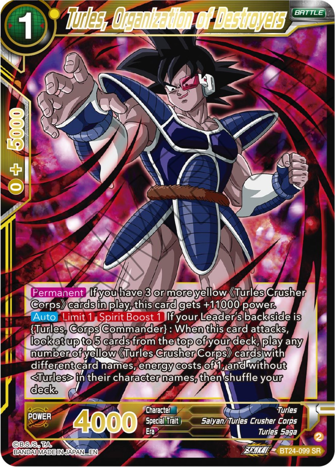 Turles, Organization of Destroyers (BT24-099) [Beyond Generations] | Devastation Store