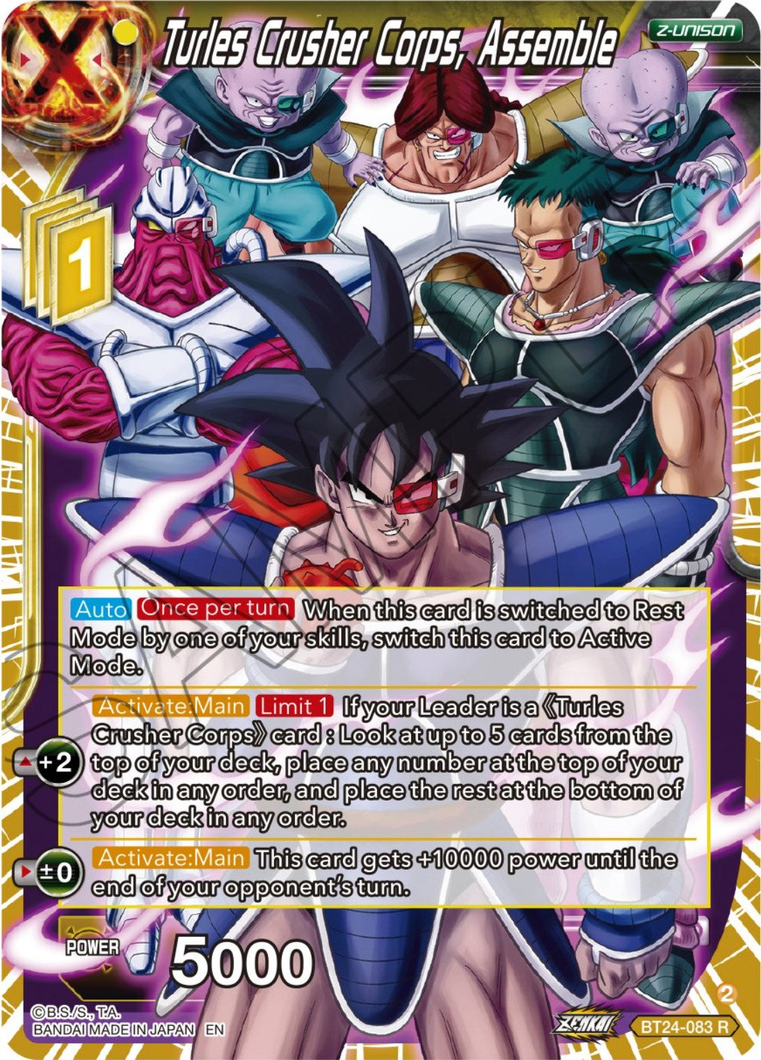 Turles Crusher Corps, Assemble (BT24-083) [Beyond Generations] | Devastation Store