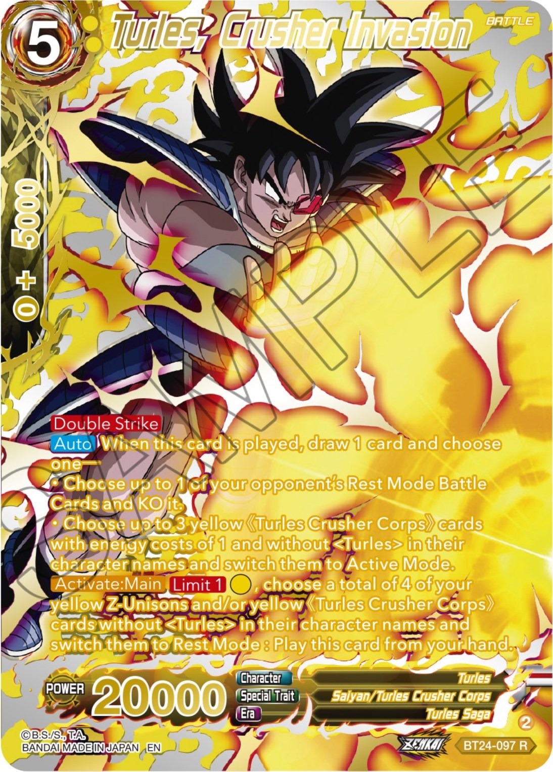 Turles, Crusher Invasion (Collector Booster) (BT24-097) [Beyond Generations] | Devastation Store