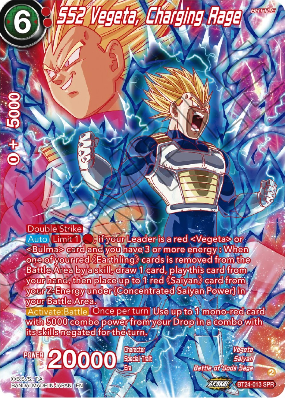 SS2 Vegeta, Charging Rage (SPR) (BT24-013) [Beyond Generations] | Devastation Store