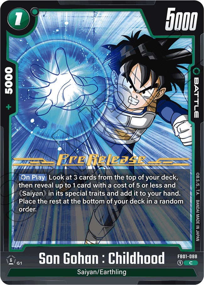 Son Gohan : Childhood (FB01-088) [Awakened Pulse Pre-Release Cards] | Devastation Store