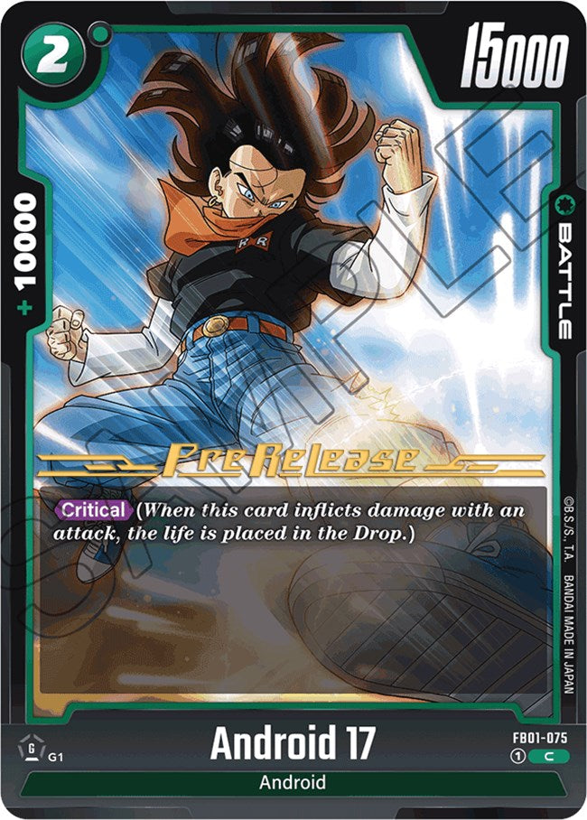 Android 17 (FB01-075) [Awakened Pulse Pre-Release Cards] | Devastation Store