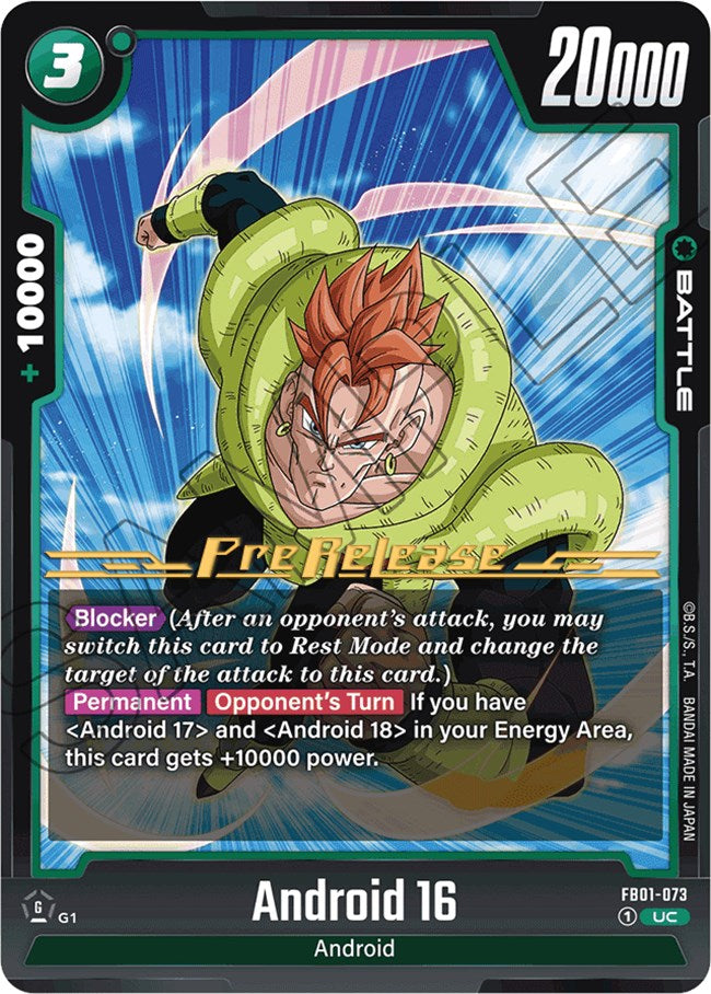 Android 16 (FB01-073) [Awakened Pulse Pre-Release Cards] | Devastation Store