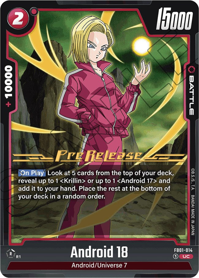 Android 18 (FB01-014) [Awakened Pulse Pre-Release Cards] | Devastation Store