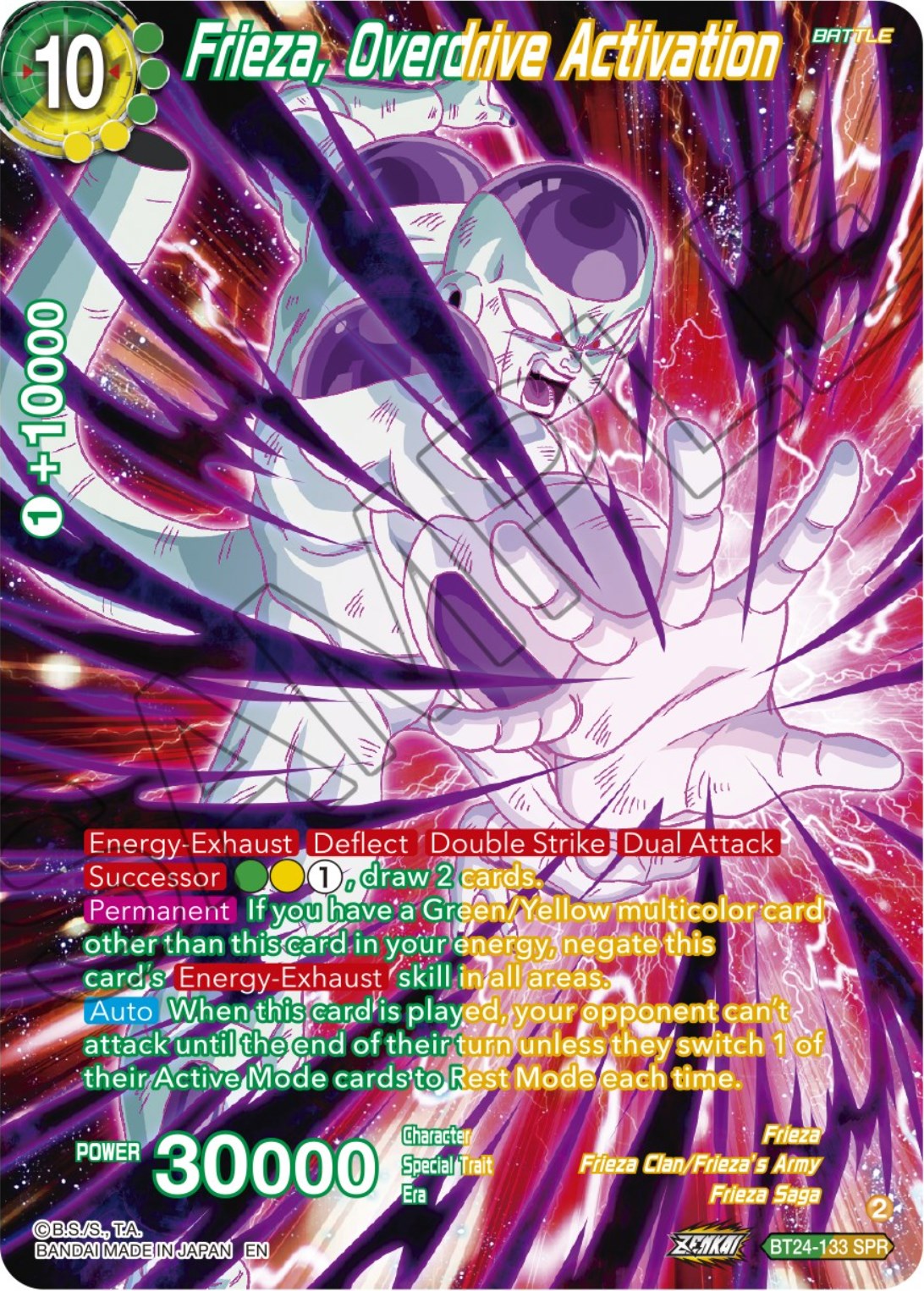 Frieza, Overdrive Activation (SPR) (BT24-133) [Beyond Generations] | Devastation Store
