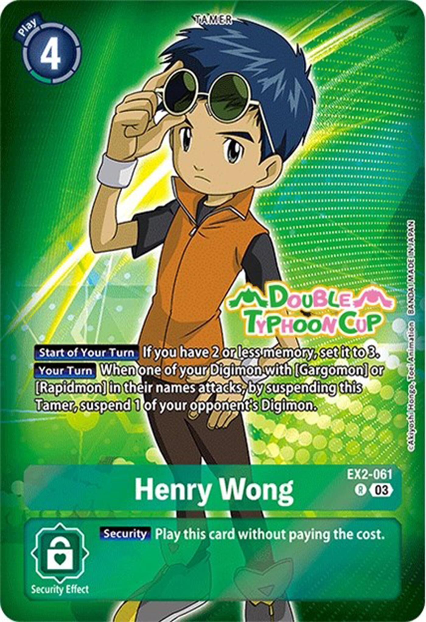 Henry Wong [EX2-061] (Reprint) [Starter Deck: Double Typhoon Advanced Deck Set Pre-Release Cards] | Devastation Store