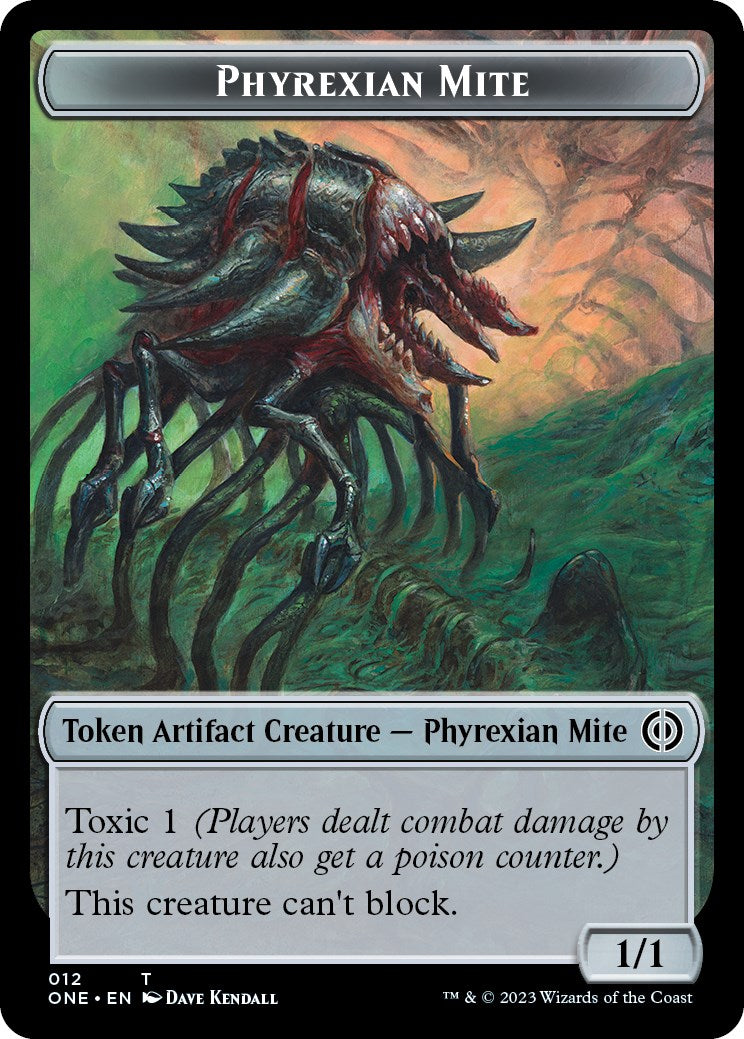 Phyrexian Mite (012) // Phyrexian Beast Double-Sided Token [Phyrexia: All Will Be One Tokens] | Devastation Store