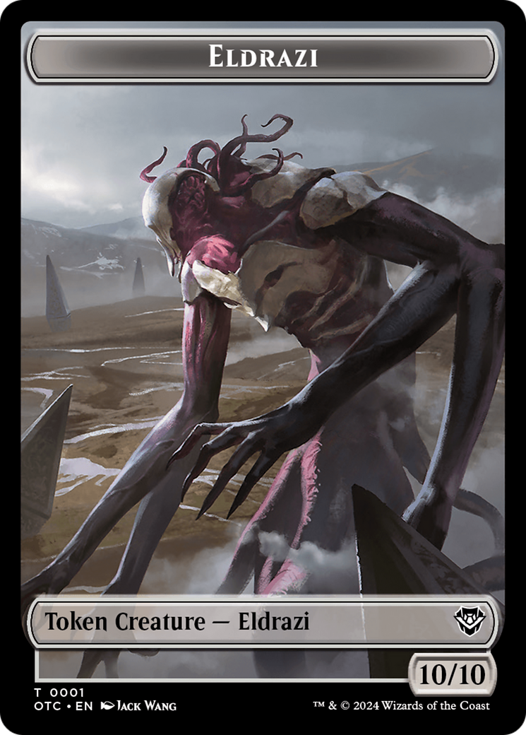 Eldrazi // Clue Double-Sided Token [Outlaws of Thunder Junction Commander Tokens] | Devastation Store