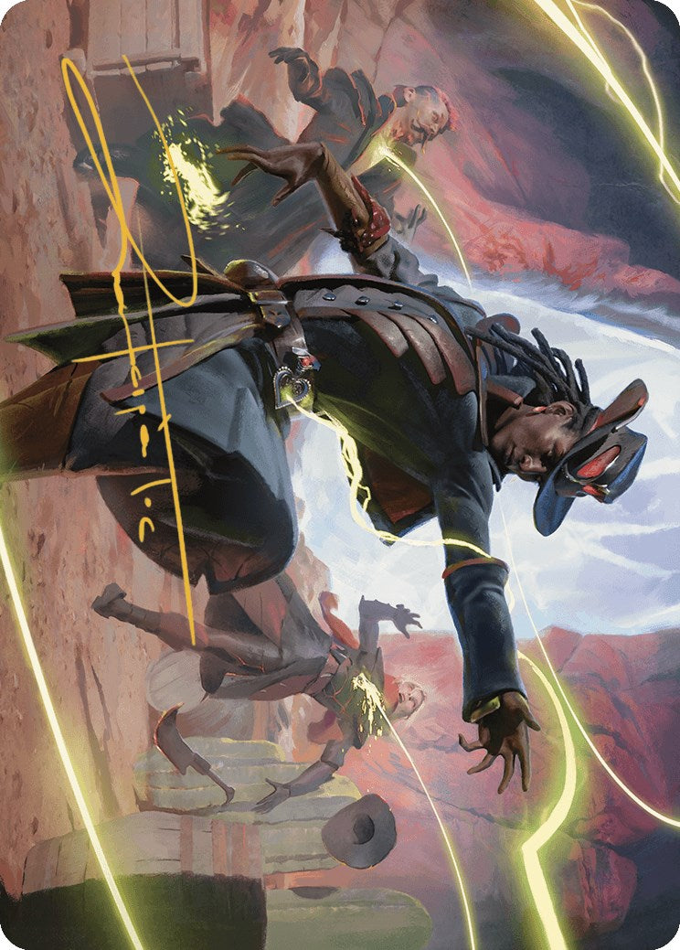 Lilah, Undefeated Slickshot Art Card (Gold-Stamped Signature) [Outlaws of Thunder Junction Art Series] | Devastation Store