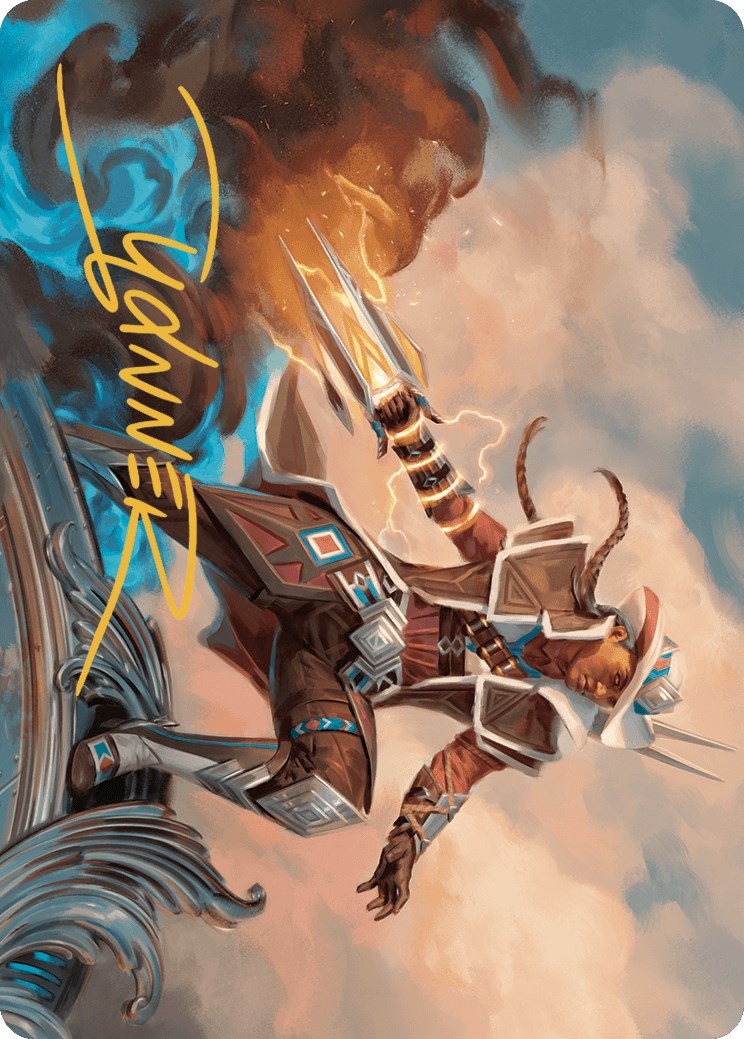Annie Flash, the Veteran Art Card (Gold-Stamped Signature) [Outlaws of Thunder Junction Art Series] | Devastation Store
