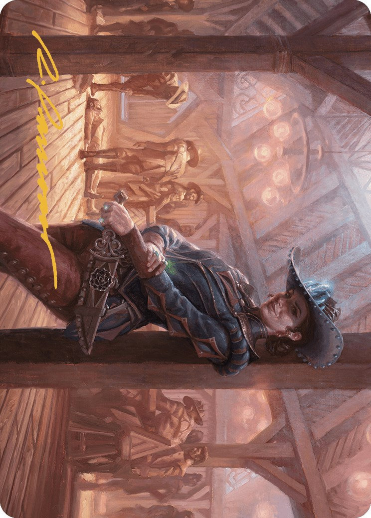 Marchesa, Dealer of Death Art Card (Gold-Stamped Signature) [Outlaws of Thunder Junction Art Series] | Devastation Store
