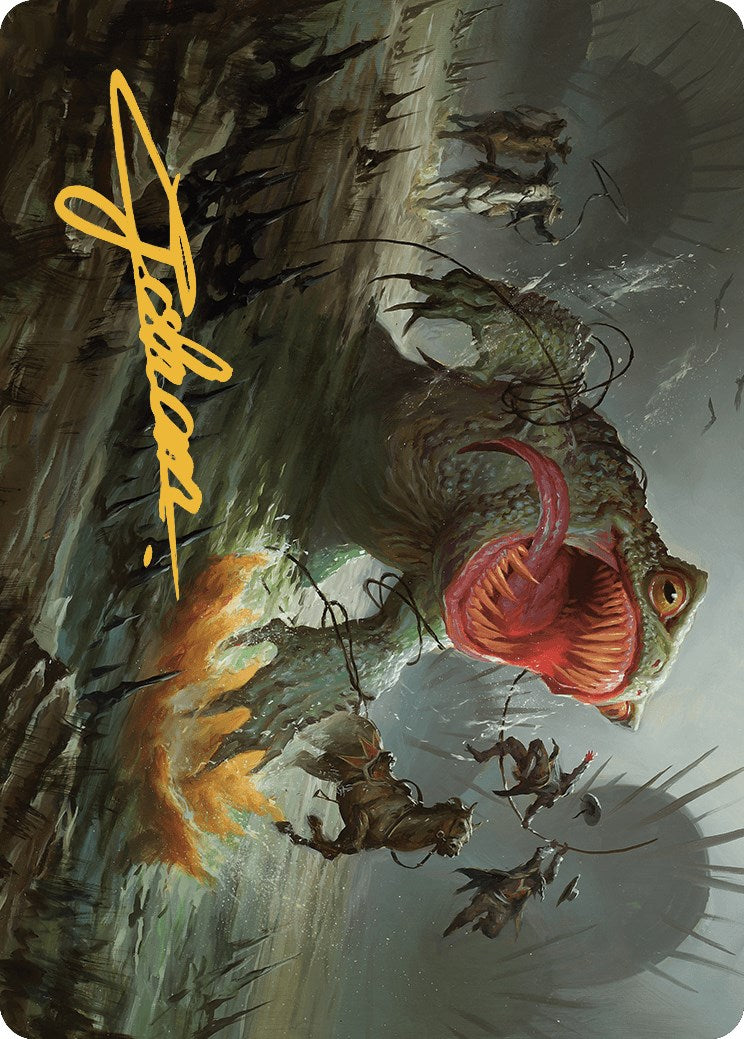 The Gitrog, Ravenous Ride Art Card (Gold-Stamped Signature) [Outlaws of Thunder Junction Art Series] | Devastation Store