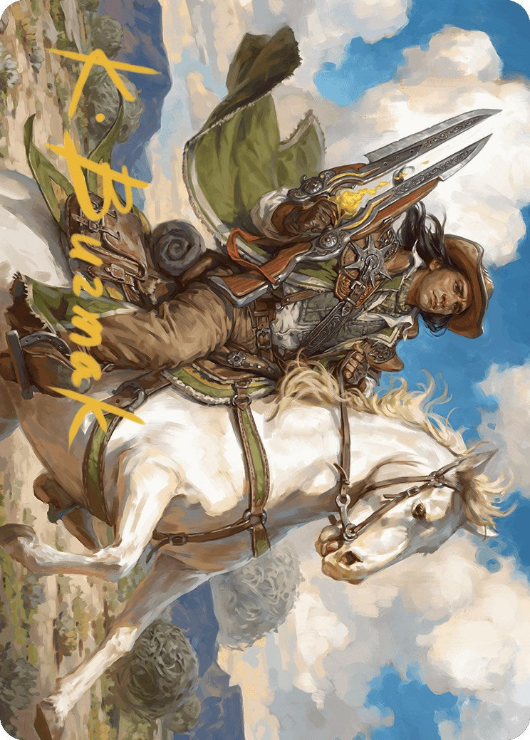 Wylie Duke, Atiin Hero Art Card (Gold-Stamped Signature) [Outlaws of Thunder Junction Art Series] | Devastation Store
