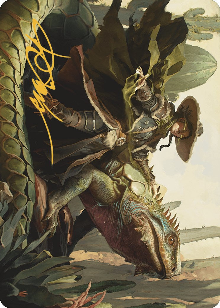 Outcaster Trailblazer Art Card (Gold-Stamped Signature) [Outlaws of Thunder Junction Art Series] | Devastation Store
