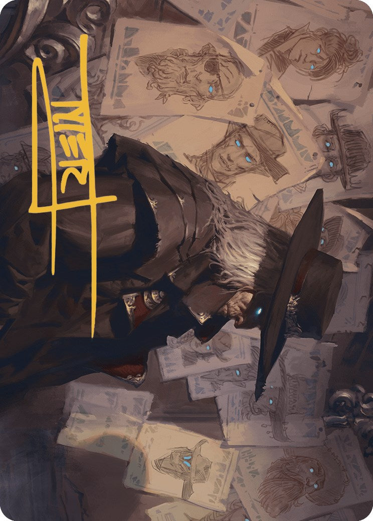 Lazav, Familiar Stranger Art Card (Gold-Stamped Signature) [Outlaws of Thunder Junction Art Series] | Devastation Store