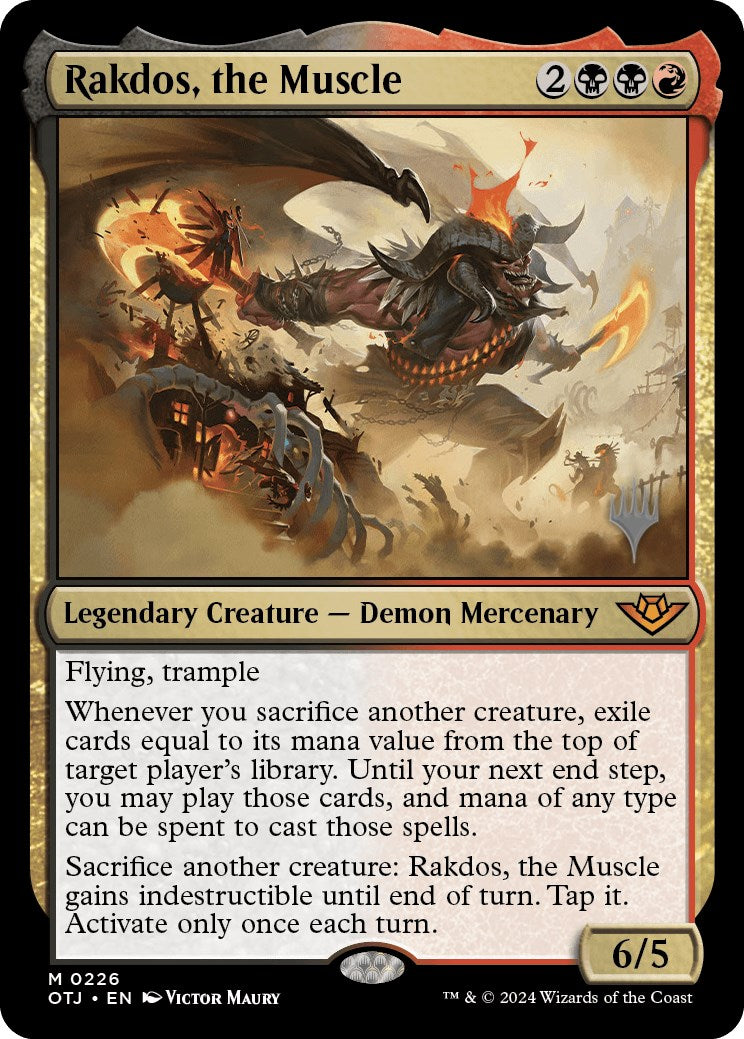 Rakdos, the Muscle (Promo Pack) [Outlaws of Thunder Junction Promos] | Devastation Store