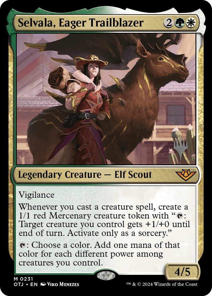 Selvala, Eager Trailblazer (Promo Pack) [Outlaws of Thunder Junction Promos] | Devastation Store