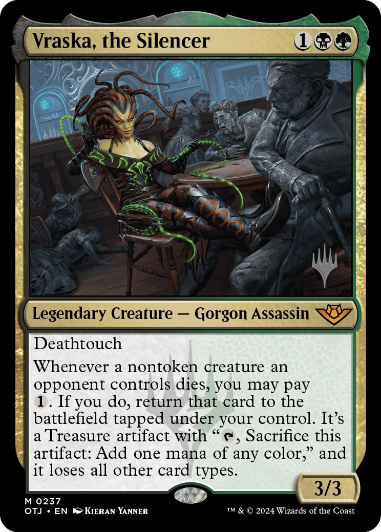 Vraska, the Silencer (Promo Pack) [Outlaws of Thunder Junction Promos] | Devastation Store