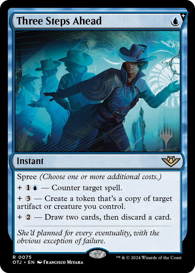 Three Steps Ahead (Promo Pack) [Outlaws of Thunder Junction Promos] | Devastation Store