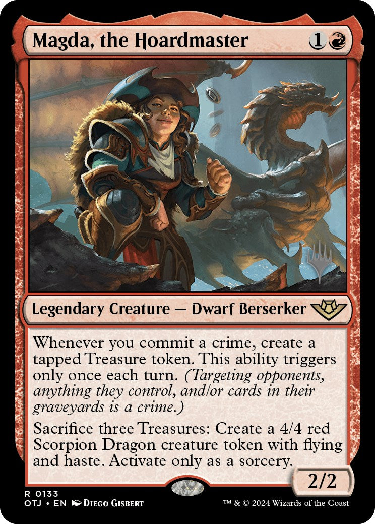 Magda, the Hoardmaster (Promo Pack) [Outlaws of Thunder Junction Promos] | Devastation Store