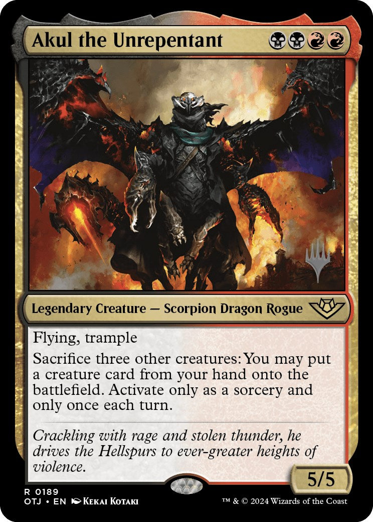 Akul the Unrepentant (Promo Pack) [Outlaws of Thunder Junction Promos] | Devastation Store