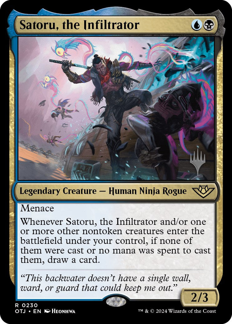 Satoru, the Infiltrator (Promo Pack) [Outlaws of Thunder Junction Promos] | Devastation Store