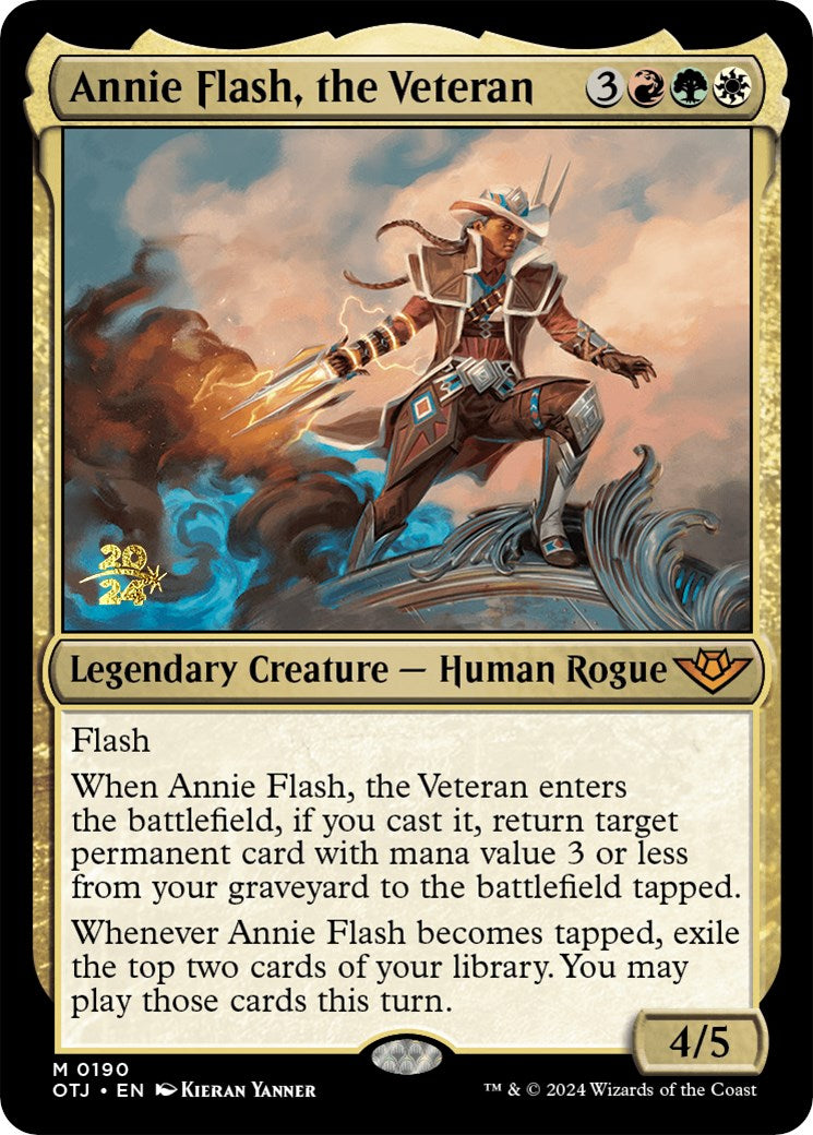 Annie Flash, the Veteran [Outlaws of Thunder Junction Prerelease Promos] | Devastation Store