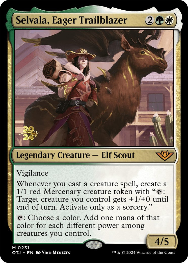 Selvala, Eager Trailblazer [Outlaws of Thunder Junction Prerelease Promos] | Devastation Store