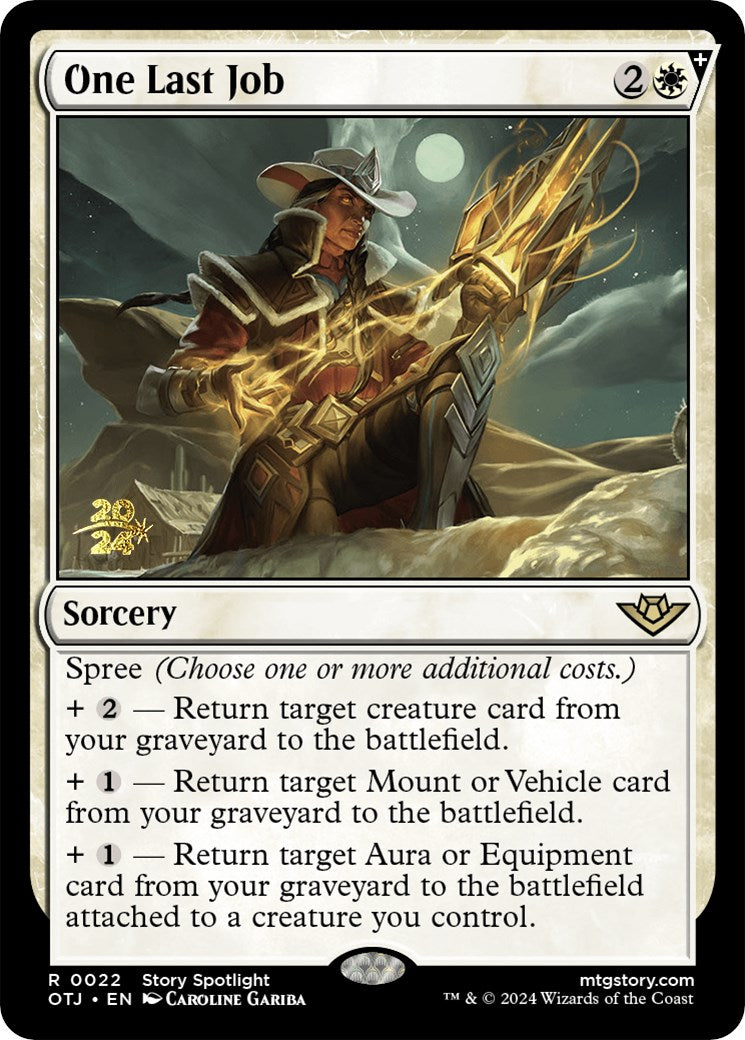 One Last Job [Outlaws of Thunder Junction Prerelease Promos] | Devastation Store
