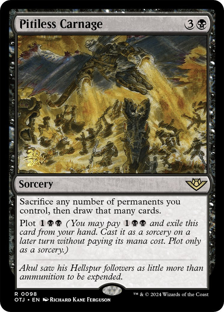 Pitiless Carnage [Outlaws of Thunder Junction Prerelease Promos] | Devastation Store