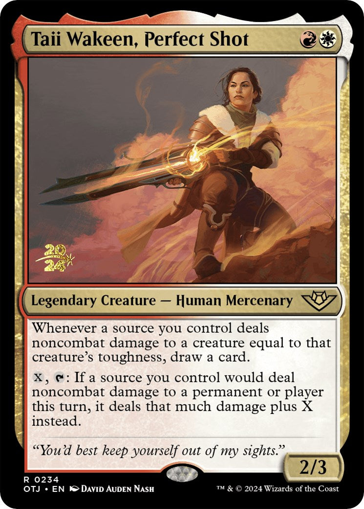 Taii Wakeen, Perfect Shot [Outlaws of Thunder Junction Prerelease Promos] | Devastation Store