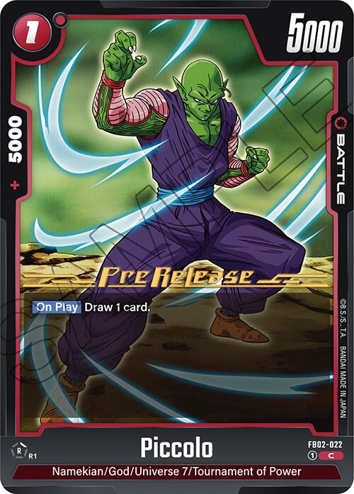 Piccolo (FB02-022) [Blazing Aura Pre-Release Cards] | Devastation Store