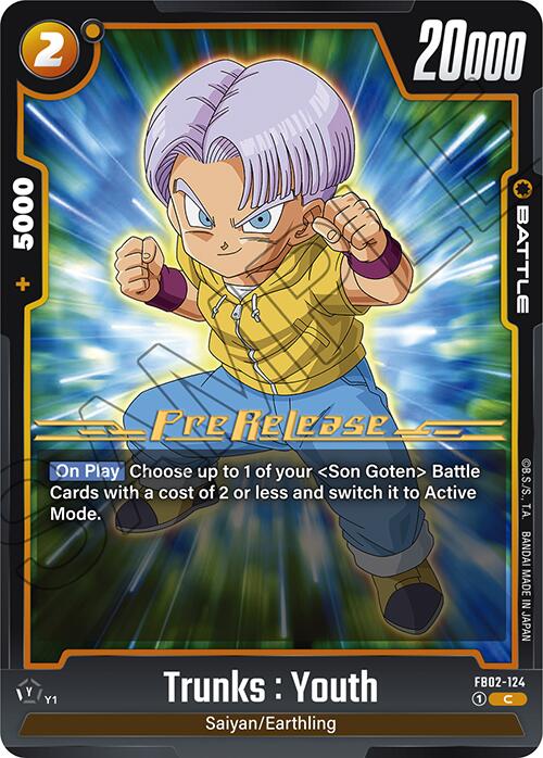 Trunks : Youth [Blazing Aura Pre-Release Cards] | Devastation Store