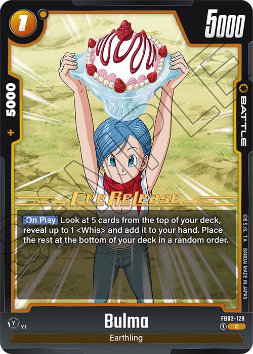 Bulma (FB02-129) [Blazing Aura Pre-Release Cards] | Devastation Store