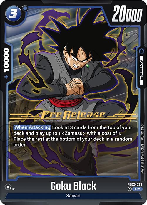 Goku Black (FB02-039) [Blazing Aura Pre-Release Cards] | Devastation Store