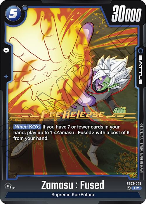 Zamasu : Fused (FB02-045) [Blazing Aura Pre-Release Cards] | Devastation Store