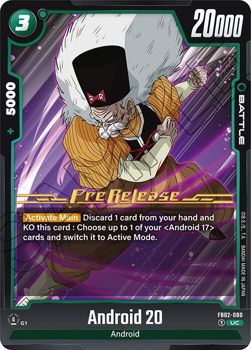 Android 20 [Blazing Aura Pre-Release Cards] | Devastation Store