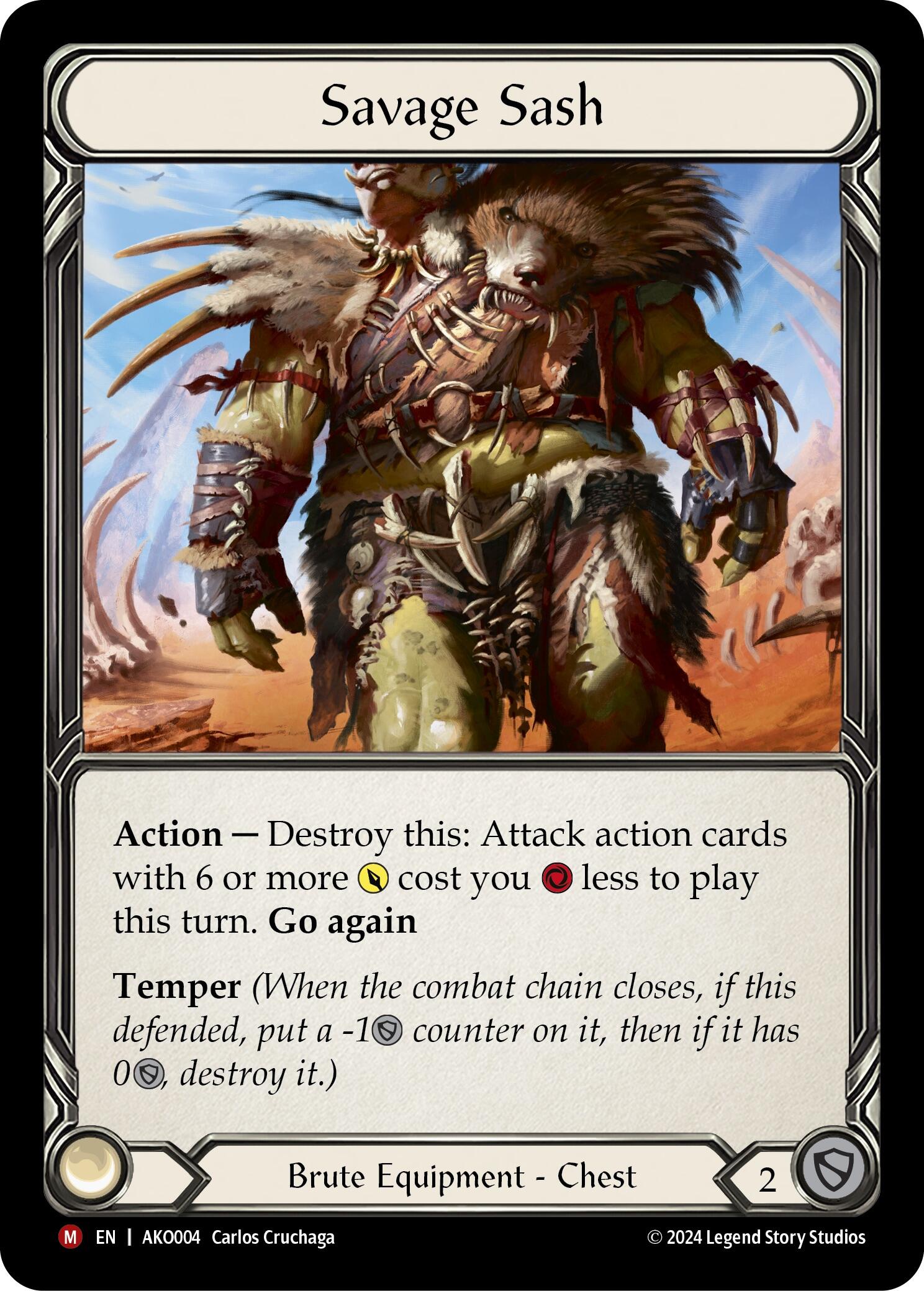 Savage Sash [AKO004] (Armory Deck: Kayo)  Rainbow Foil | Devastation Store