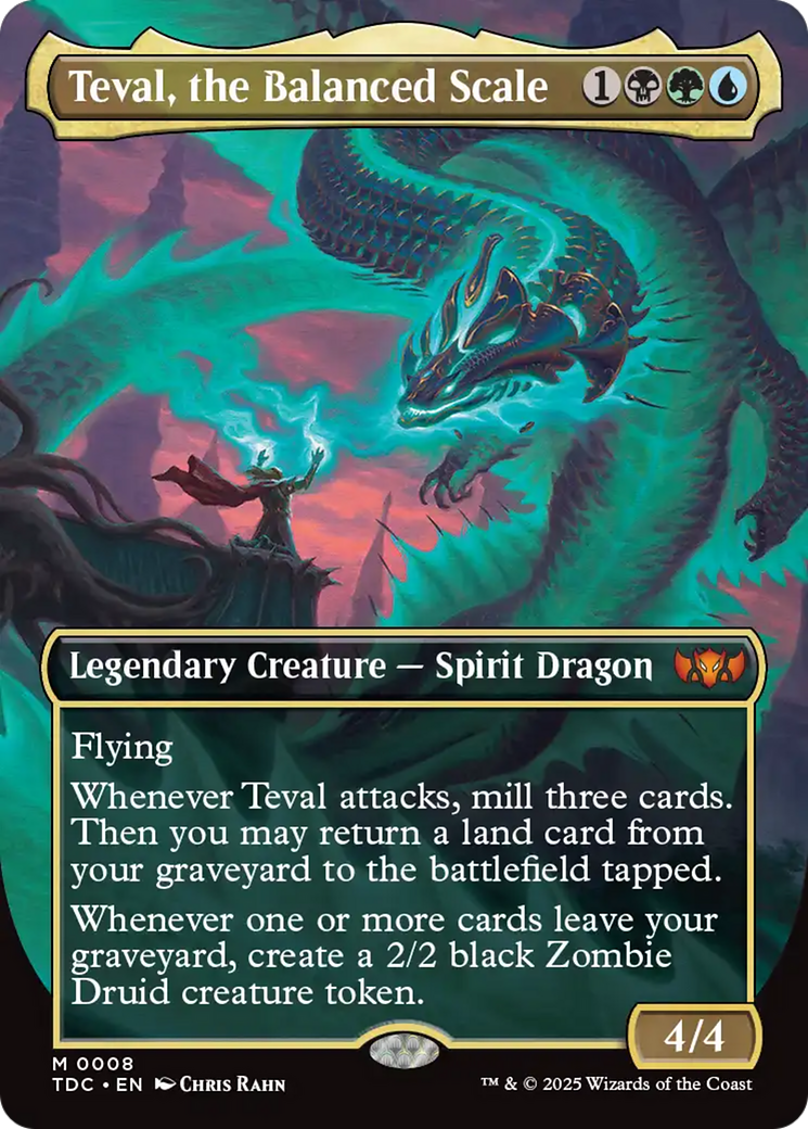 Teval, the Balanced Scale (Borderless) [Tarkir: Dragonstorm Commander] | Devastation Store