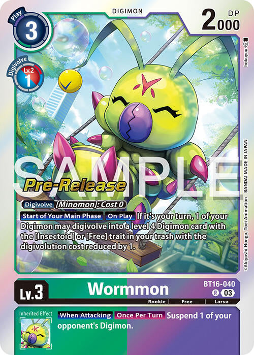 Wormmon [BT16-040] [Beginning Observer Pre-Release Promos] | Devastation Store