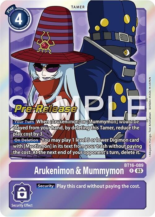 Arukenimon & Mummymon [BT16-089] [Beginning Observer Pre-Release Promos] | Devastation Store