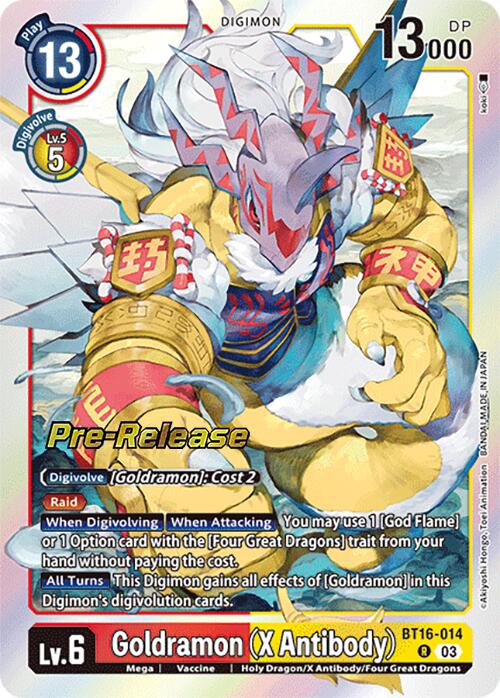 Goldramon (X Antibody) [BT16-014] [Beginning Observer Pre-Release Promos] | Devastation Store