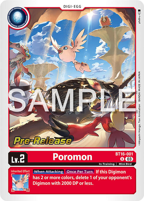 Poromon [BT16-001] [Beginning Observer Pre-Release Promos] | Devastation Store