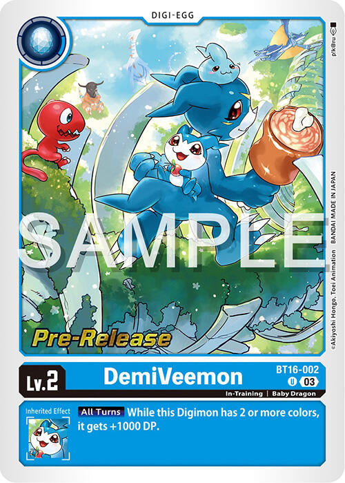 DemiVeemon [BT16-002] [Beginning Observer Pre-Release Promos] | Devastation Store