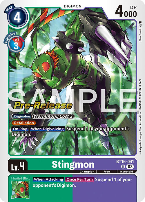 Stingmon [BT16-041] [Beginning Observer Pre-Release Promos] | Devastation Store