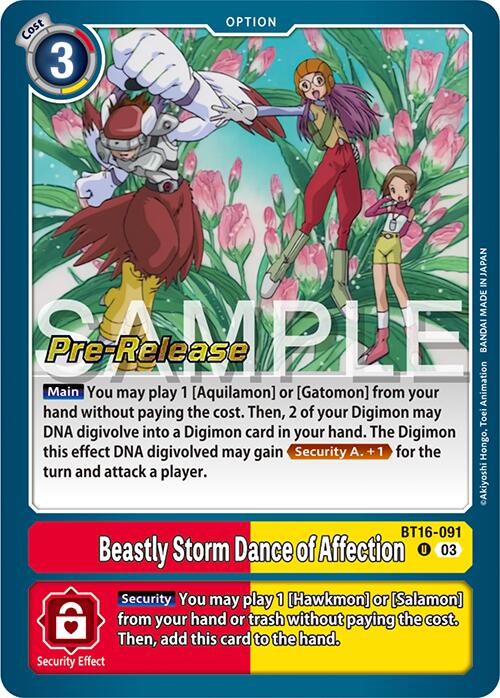 Beastly Storm Dance of Affection [BT16-091] [Beginning Observer Pre-Release Promos] | Devastation Store