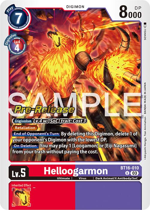 Helloogarmon [BT16-010] [Beginning Observer Pre-Release Promos] | Devastation Store