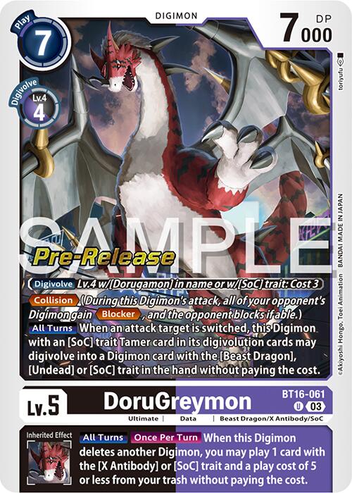 DoruGreymon [BT16-061] [Beginning Observer Pre-Release Promos] | Devastation Store